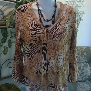 Animal Print Blouse NWOT